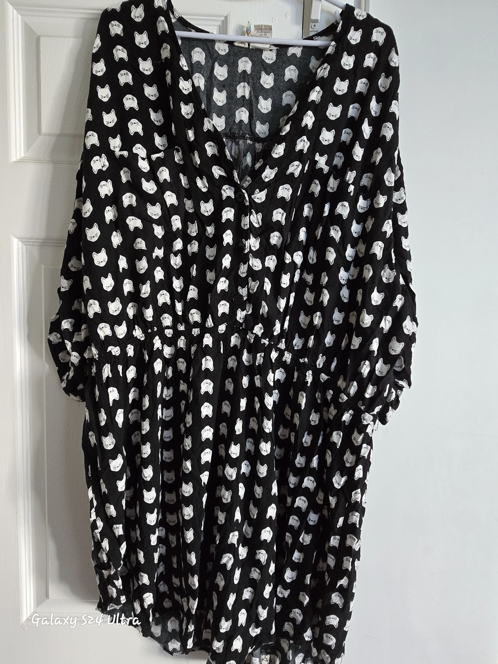 MimiChica Kitty Cat Face MiniDress Sz 3X  BlackWhite